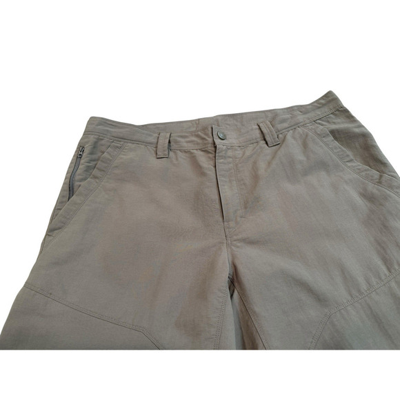 The North Face Cargo Shorts Size 38 7 Pockets Khaki Hiking Athletic 100% Nylon - Picture 8 of 14